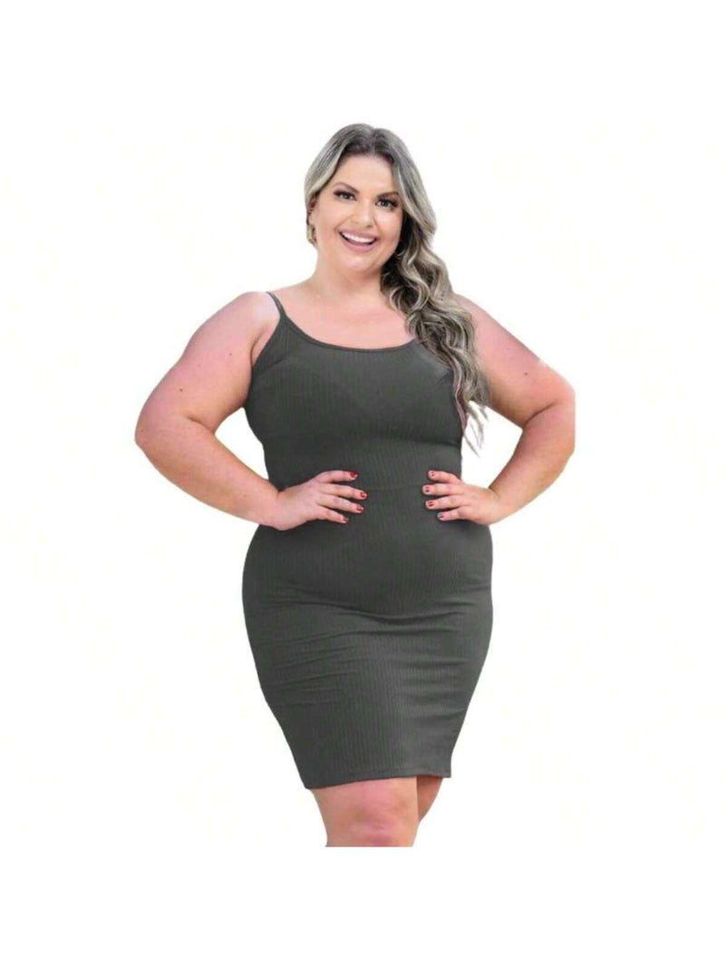 Kit 4 Vestidos Plus Size Canelado Tubinho - Elegância e Conforto