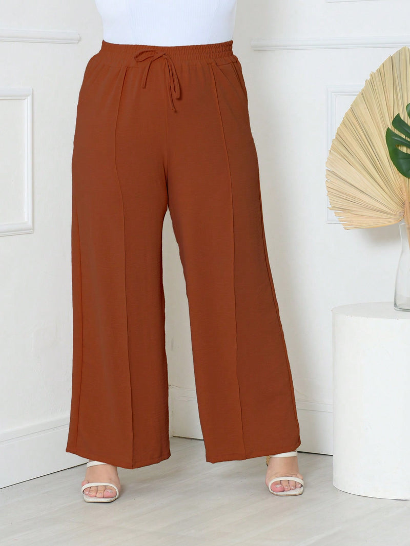 Alilan Calça Pantalona Plus Size - Elegância e Conforto em Cada Passo