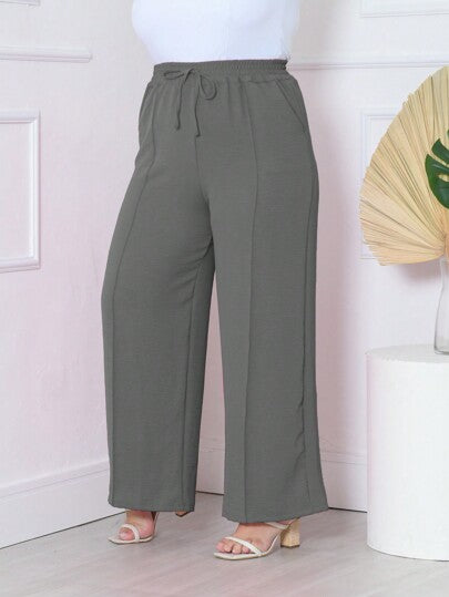 Alilan Calça Pantalona Plus Size - Elegância e Conforto em Cada Passo