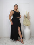 Moda LSJ CONJUNTO FEMENINO PLUS SIZE TECIDO DE DUNA