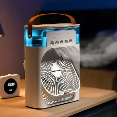 Novo Ventilador 3 em 1 - Ar Condicionado, Umidificador e Luz Noturna para Conforto em Casa e Escritório